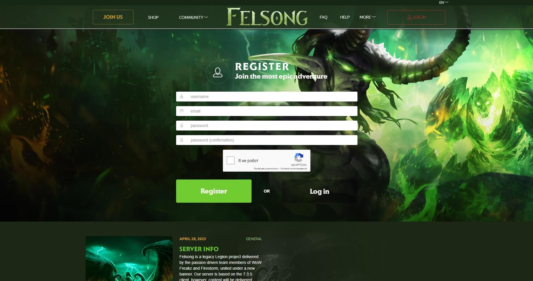 🌄Desperte o poder do WoW Felsong Legion!