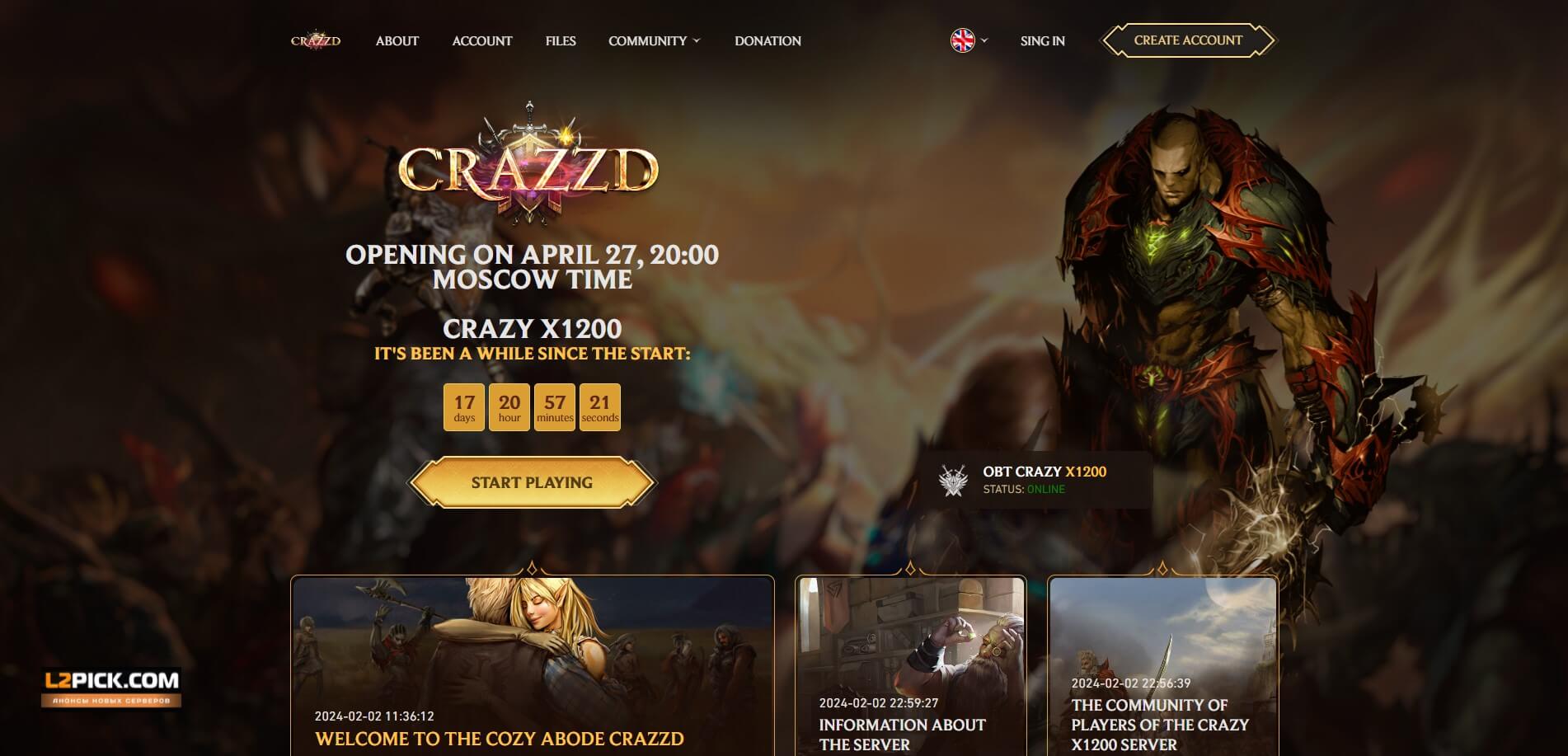💥🔥 Bem-vindo ao servidor Lineage 2 Interlude com taxas x1200 em crazzd.com! Pronto para batalhas intensas? 🔥💥