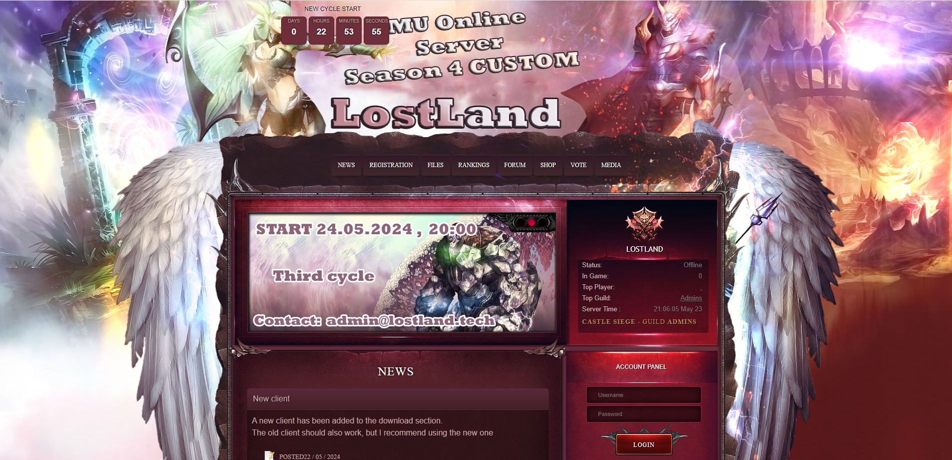 🌍 LostLand.pl - Magiškas MuOnline Season 4 x5! ✨