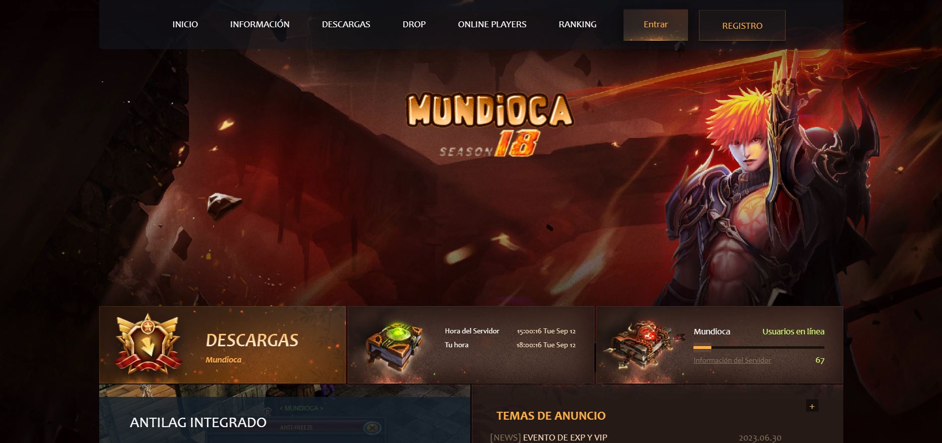 🌎 No Mundo do MuOnline: Temporada 18 | mundioca.com | Taxas x500