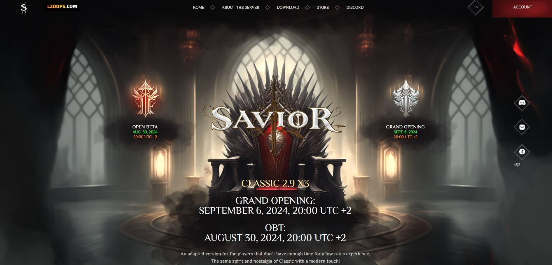 🏰🛡️ L2Savior.com - Safeguarding Classic with x3 Rates!