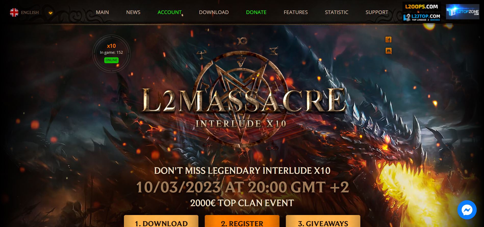 ⚔️ L2Massacre.com Interlude x10: Apimkite Chaosą! 🔥🏰