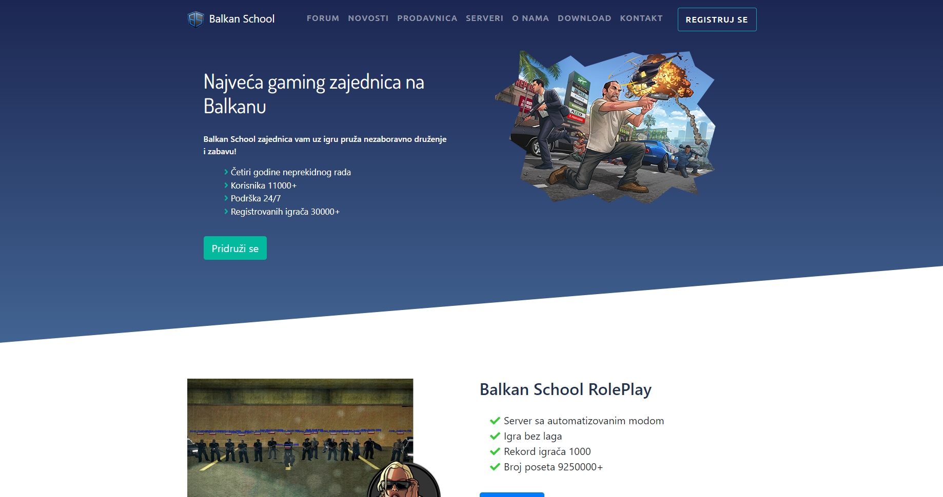 🚀 Balkan School Role Play in GTA San Andreas: Game of a New Level! 🎲 IP: 37.230.137.174:7778